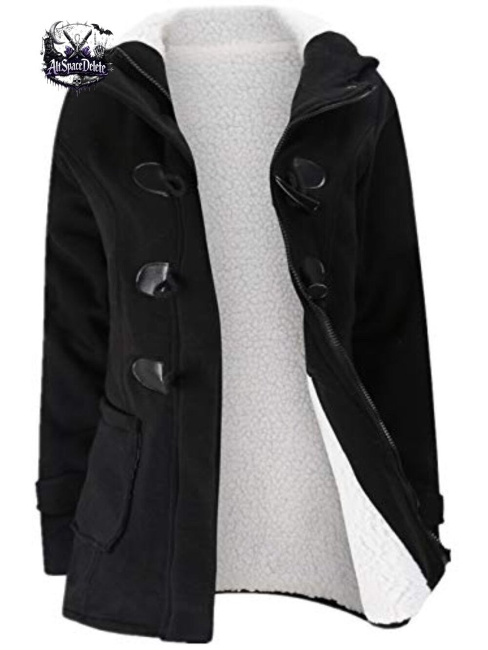 JiangWu Women Fleece Thicken Hooded Winter Warm Coat Jacket